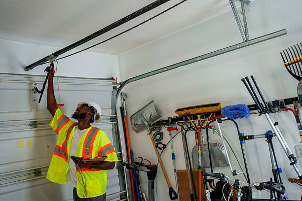 Professional Garage Door Panel Replacement technician working in Palm City, FL
